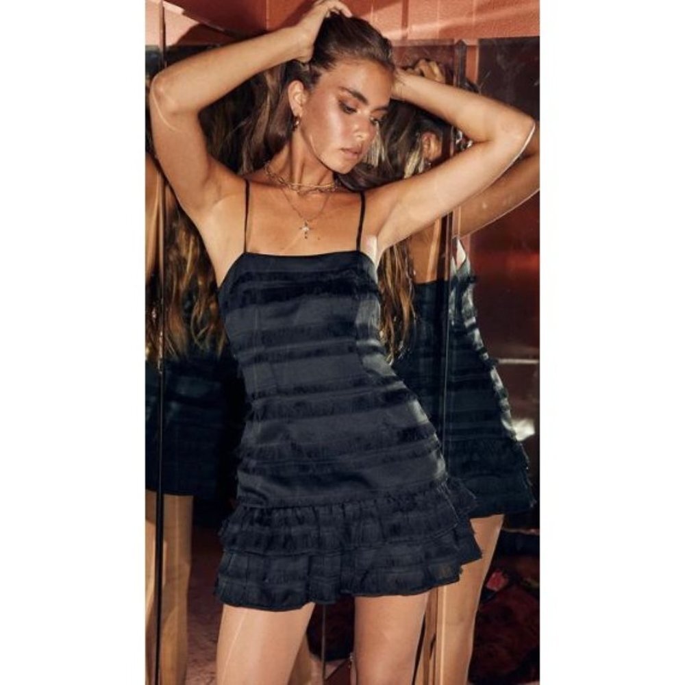 Princess Polly Molina Mini Dress Black-sz 6